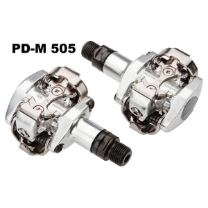 Pedaalset Shimano PD-M505 SPD - zilver