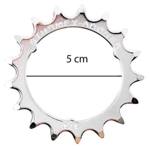 Sturmey Archer C50 tandwiel 1/8" vlak chroom 17t