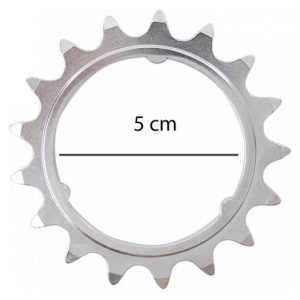 Sturmey Archer C50 tandwiel 3/32" vlak chroom 18t