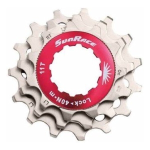 Sunrace sluitring met kransjes 11V 11/13/15T zilver