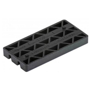 Logo-deksel adapter, rechthoekig, zwart, voor gepoedergecoate drive units wanneer de
