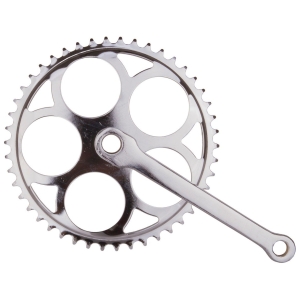 Crankstel 46T met spie - 170mm crankarm - chroom